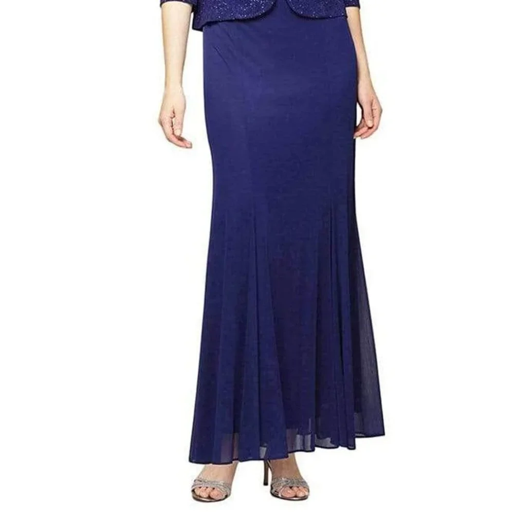 Alex Evenings 2251651 Evening Gown Blue Size 8P_2